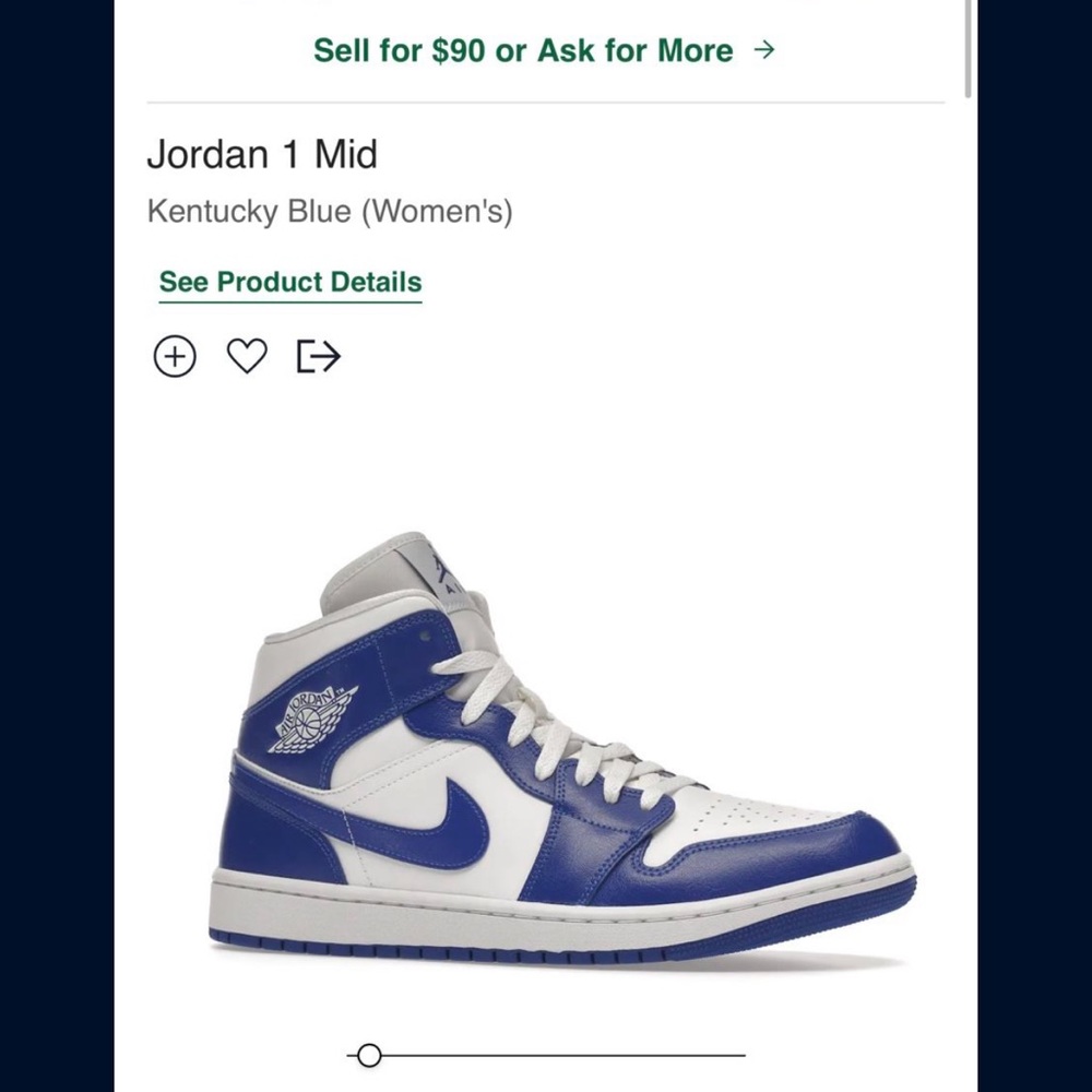 Jordan 1  Kentucky Blue mid